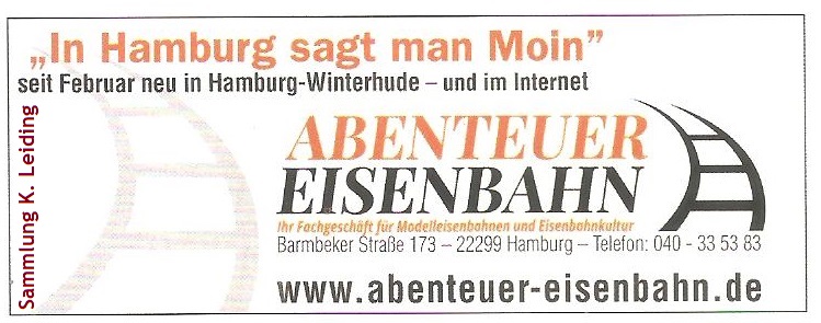 Werbung für Abenteuer Eisenbahn.