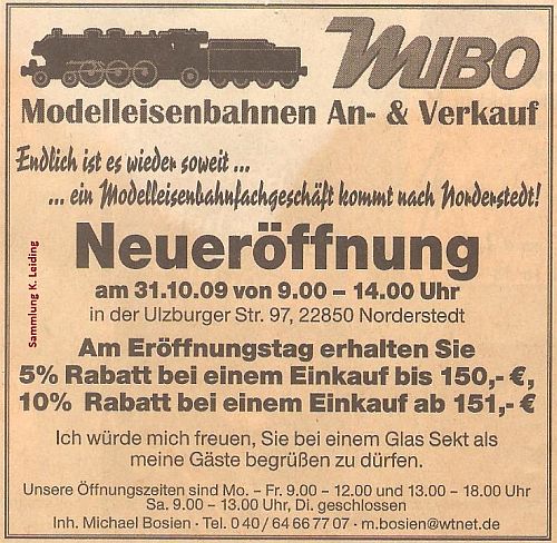 Werbung für MIBO.