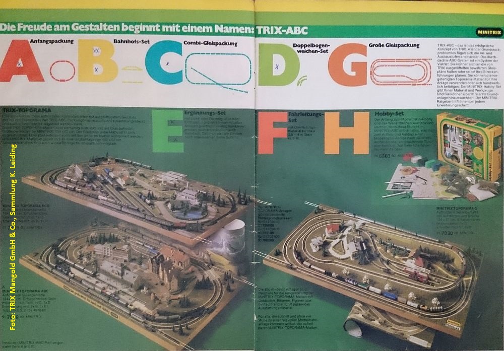 Ausschnitt aus dem TRIX - Katalog 1978 / 1979.