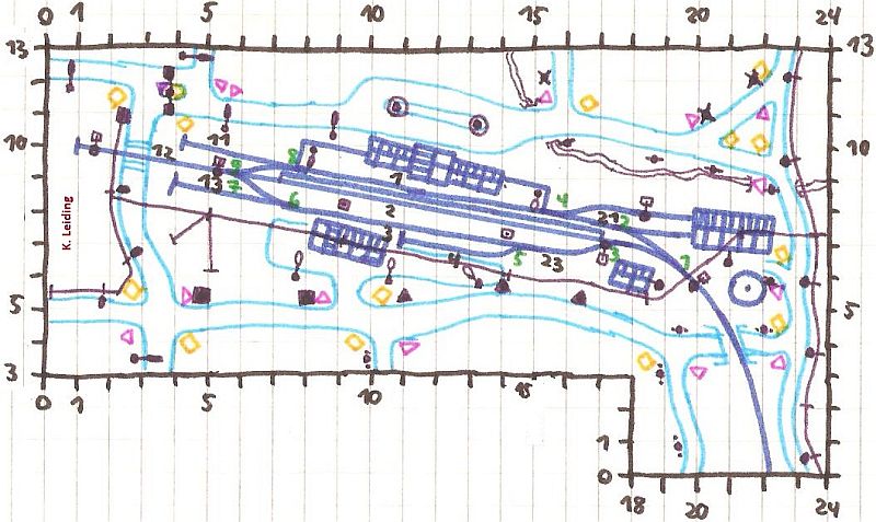 Ein Plan, nun mit K - Gleisen, den ich ebenfalls noch nicht verwirklichte.