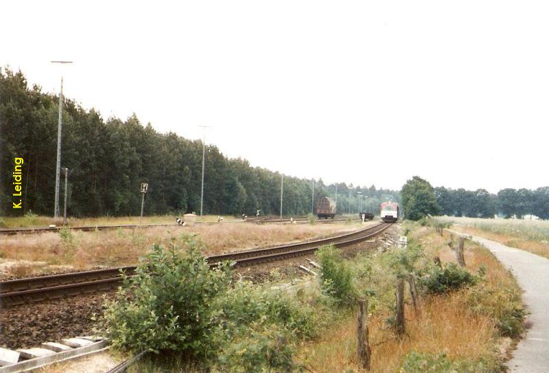 Blick ber den bergabebahnhof.