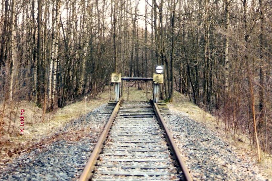 Gleisende des Stammgleis Harkshörn.