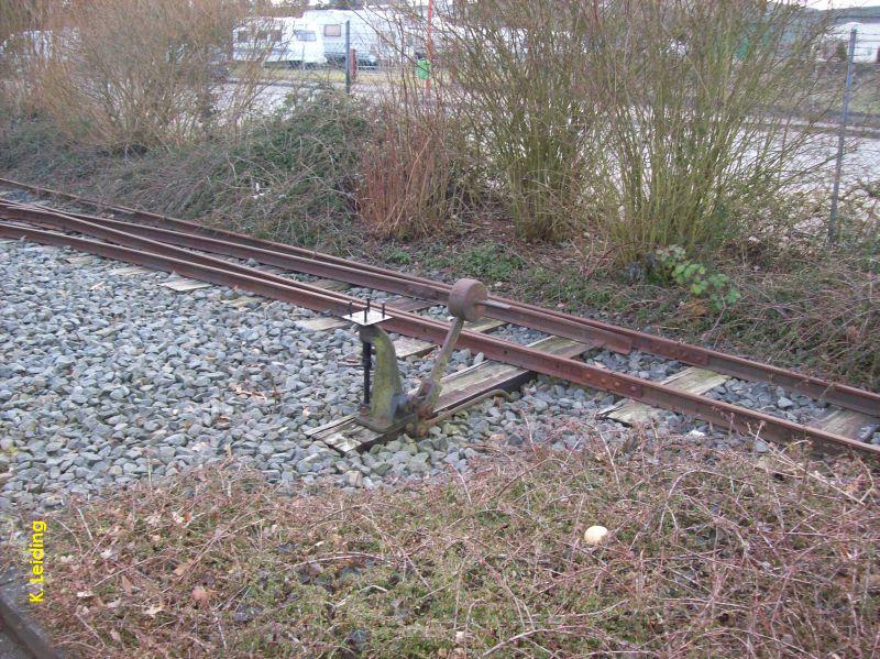 Die Weiche des Bahnhofs.