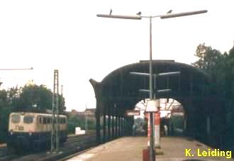 Die alte Halle der Haltestelle Holstenstrae, etwa 1986