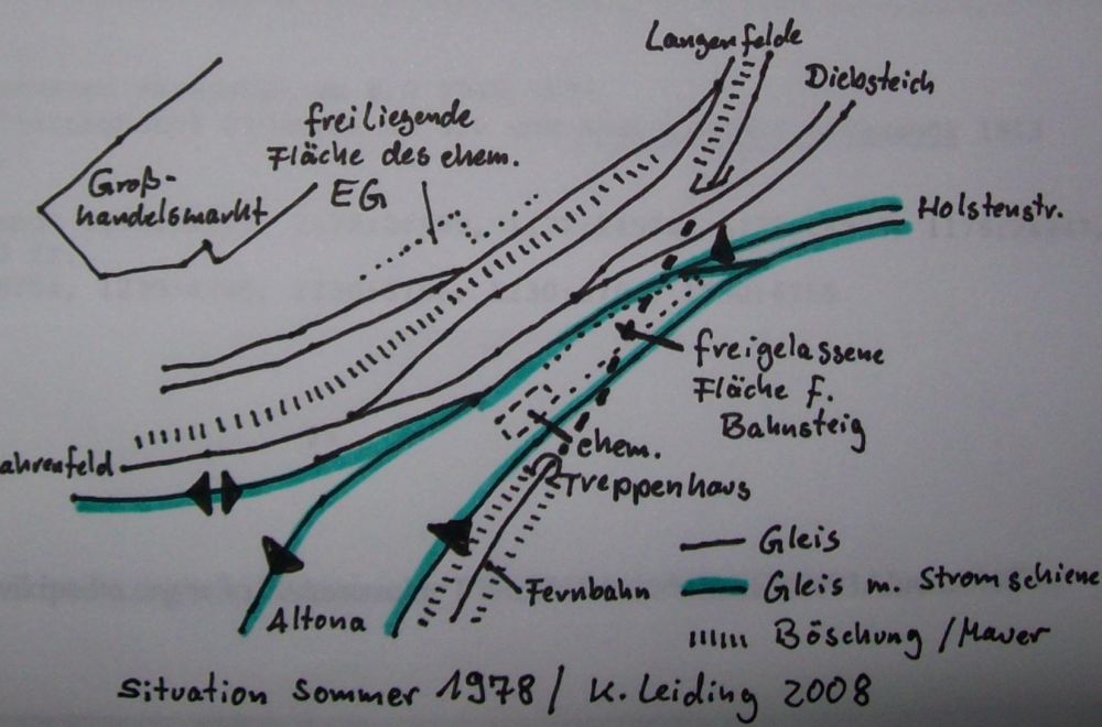 Skizze der Situation 1978.