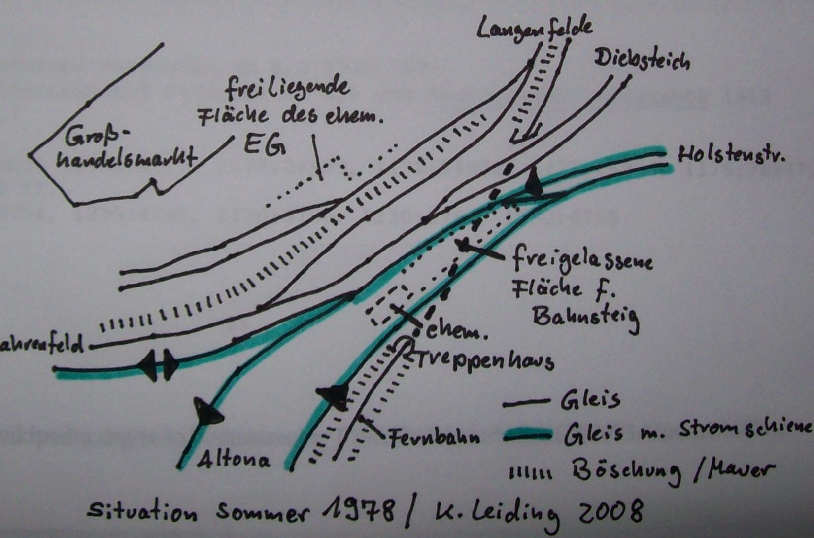 Skizze der Situation 1978.