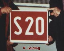 S20-Steckschild im April 2005.