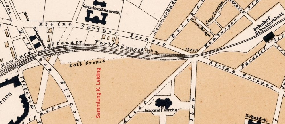 Plan von Altona aus dem Jahr 1888.