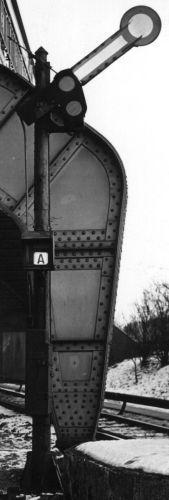 Signal mit durchgehendem Flgel im Betriebsbahnhof Barmbek.