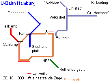 Linienskizze 1930