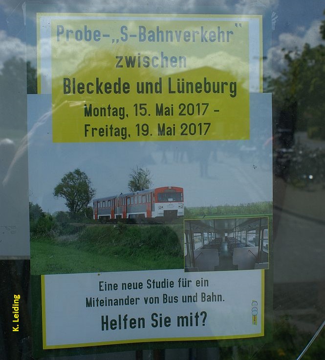 Poster zum Probebetrieb.