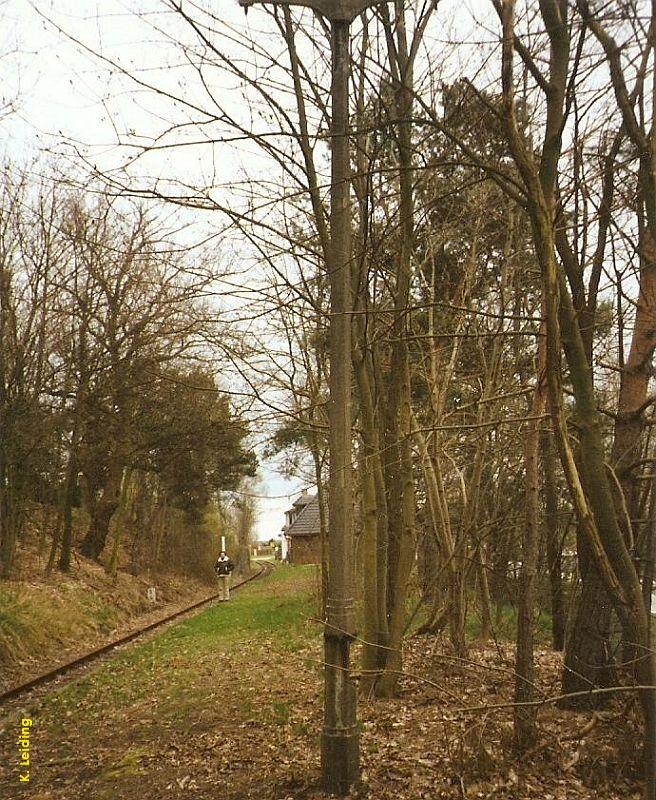 Der Bahnsteig von Krmmel in Richtung Osten.