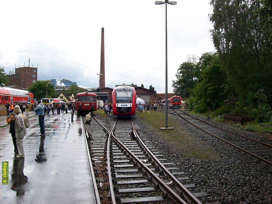 berblick ber die Zge im Ostbahnhof.