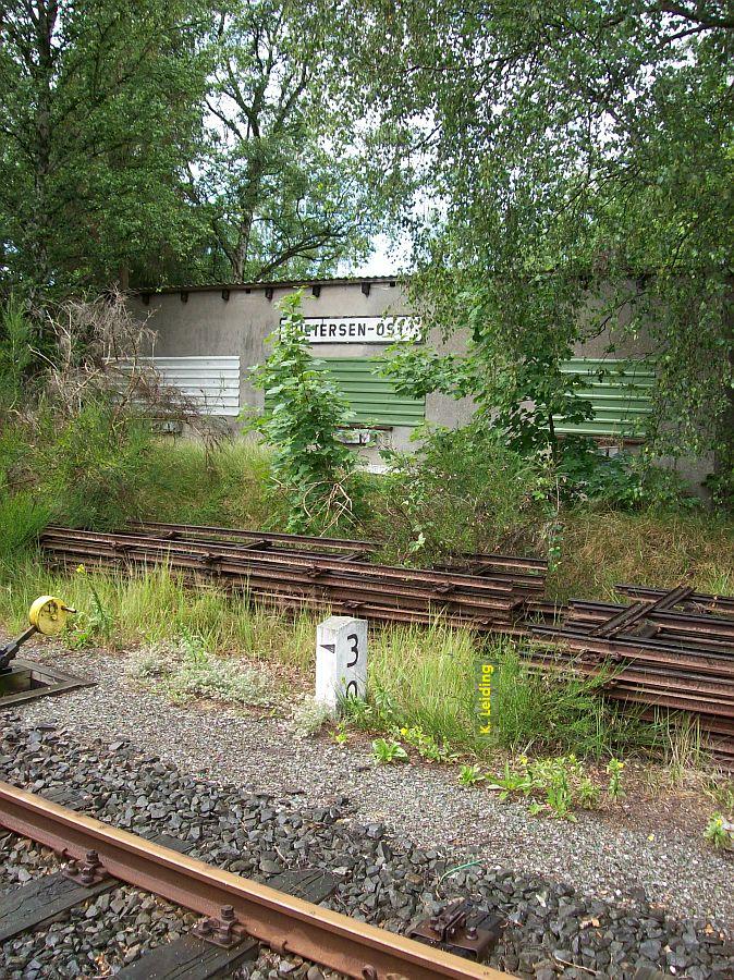 Feldbahngleisstapel.