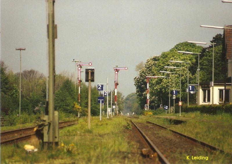Formsignale im Bahnhof Heidmhle.