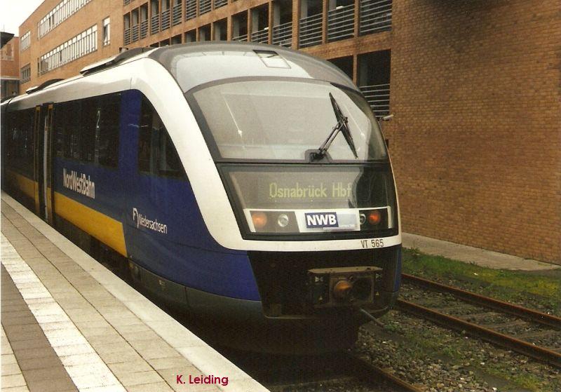 NWB - Triebwagen in Wilhelmshaven.