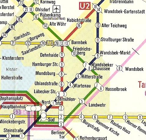 Schnellbahnplan von 1974.