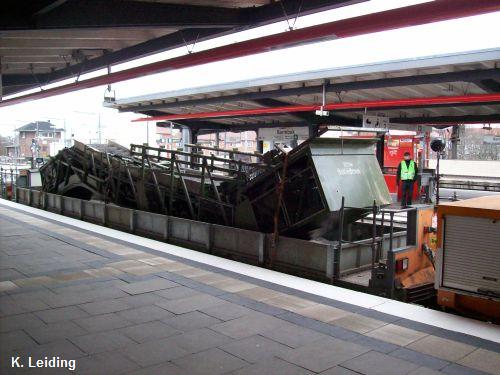 Rolltreppe auf Drehgestellen.