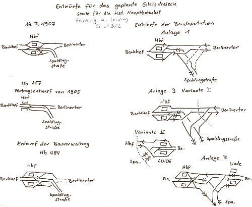Pläne für das Gleisdreieck 1.