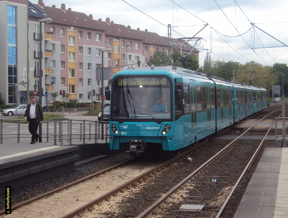 Ein U5 - Wagen auf der U6.