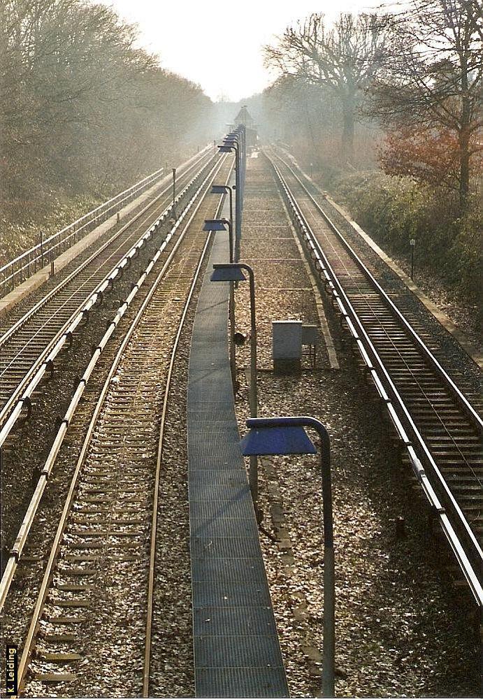 Blick von der Schferhofbrcke auf die Flche der geplanten Ausfdelung der Linie 1.