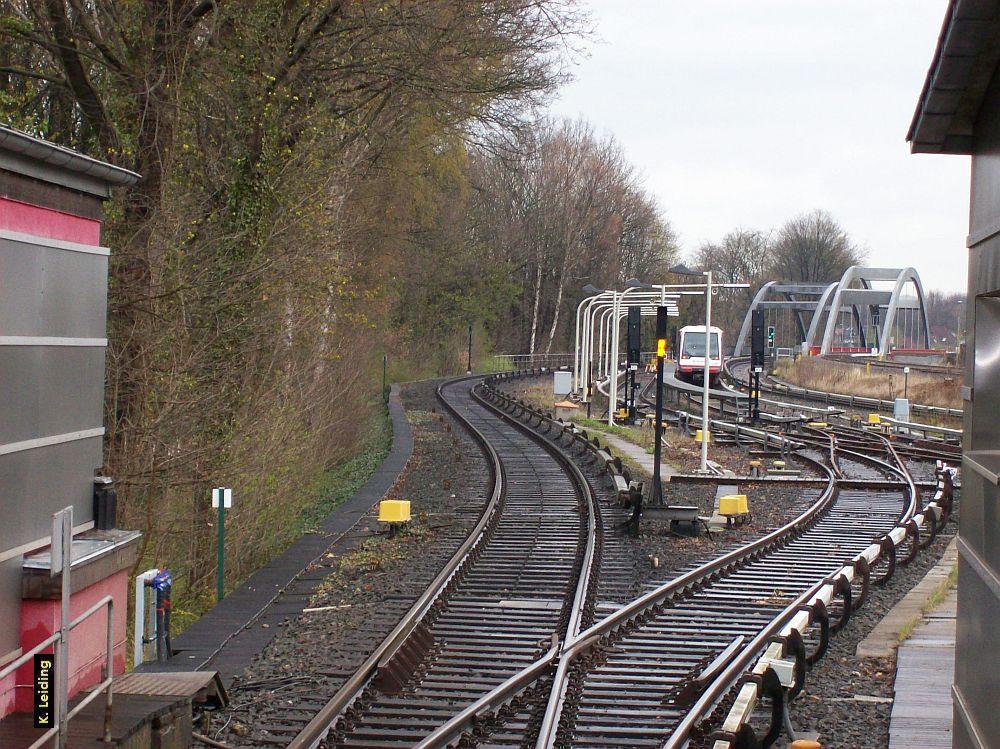 Blick auf die Abstellanlage in Ohlsdorf.