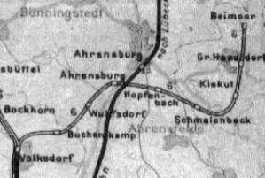 Karte der Walddrferbahn von 1924.