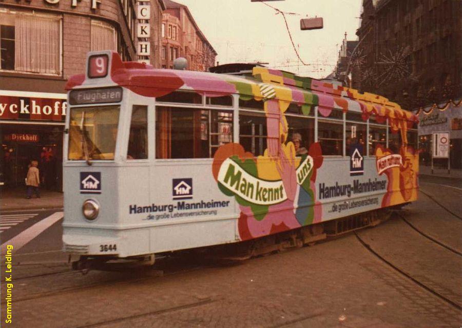 Wagen 3644 auf der Linie 9.