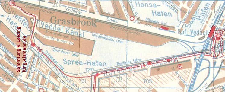 Ausschnitt aus einem Falk - Plan von 1960.