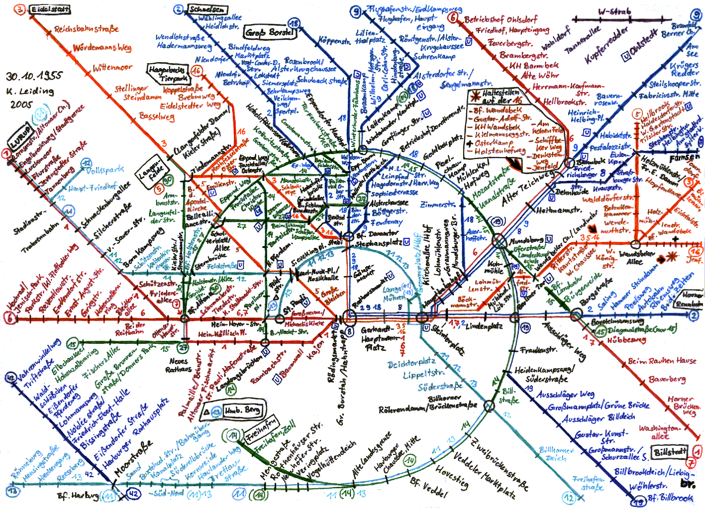 Linienplan 1955.